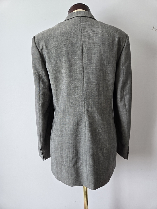 MAX MARA Virgin Wool And Mohair Lightweight Gray Single-Button Blazer. Size 8 - Picture 8 of 14